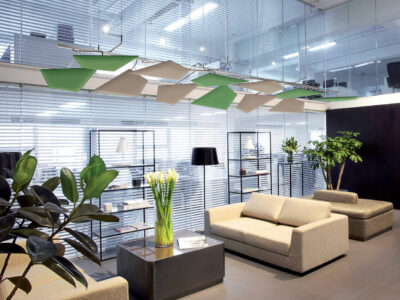 4 Flap Chandelier Office Lobby Ceiling 1